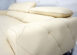Sofa da thật góc phải, màu be