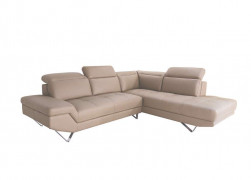 Sofa da Malaysia góc phải, màu xám đậm 