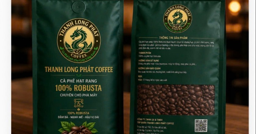 Cà Phê Rang Hạt 100%  Robusta  500gr