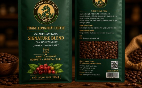 Cà Phê Rang Hạt R0BUSTA + ARABICA + CULI  100 gram
