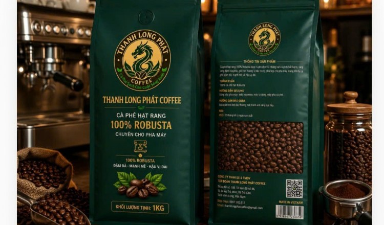 Cà Phê Rang Hạt 100%  Robusta   1kg
