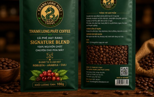 Cà Phê Rang Hạt R0BUSTA + ARABICA + CULI  100 gram