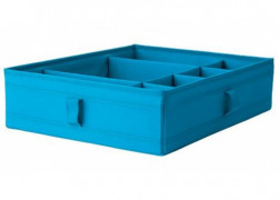 Hộp chia ngăn tủ Skubb màu đen, xanh tím IKEA