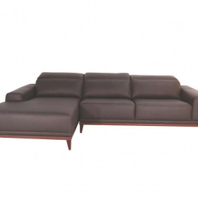 Sofa da Malaysia góc trái , màu socola 