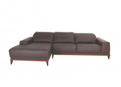 Sofa da Malaysia góc trái , màu socola 