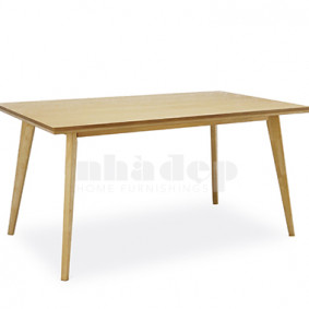 Bộ bàn ăn gỗ Bruno (1 bàn + 6 ghế)