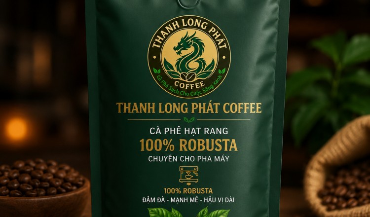 Cà Phê Rang Hạt 100%  Robusta 100gram