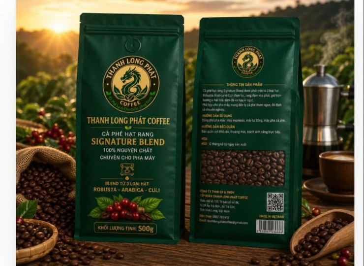 Cà Phê Rang Hạt R0BUSTA + ARABICA + CULI   500gram