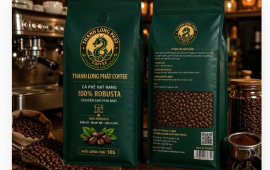 Cà Phê Rang Hạt 100%  Robusta   1kg